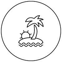 Artboard 1 Island icon representing Island Destinations