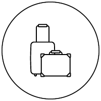 Artboard 1_1 Suitcases icon representing European Journeys