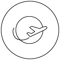 Artboard 1_2 world with airplane icon representing Club Med Resorts