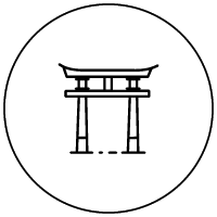 Artboard 1_3 Asian temple icon representing Asian Discoveries